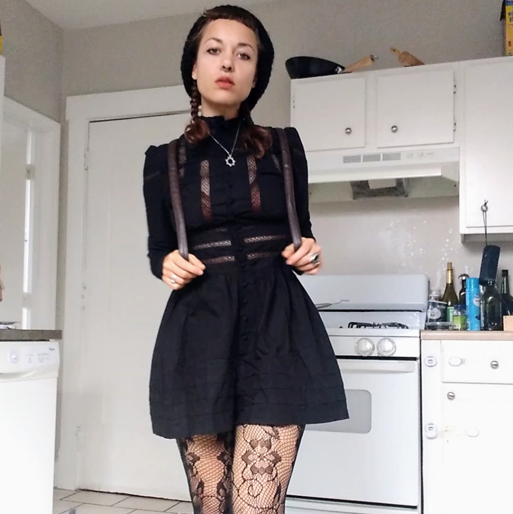 Maje black lace romper, nwt